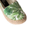 Espadrile pentru copii din textil printat cu talpa acoperita cu iuta Green Leaves