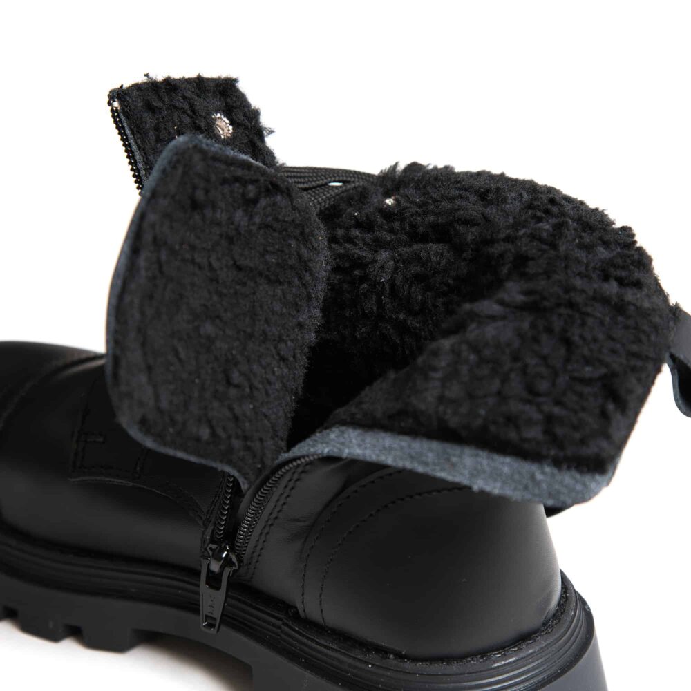Ghete imblanite din piele cu catarame pentru fete Alice 003