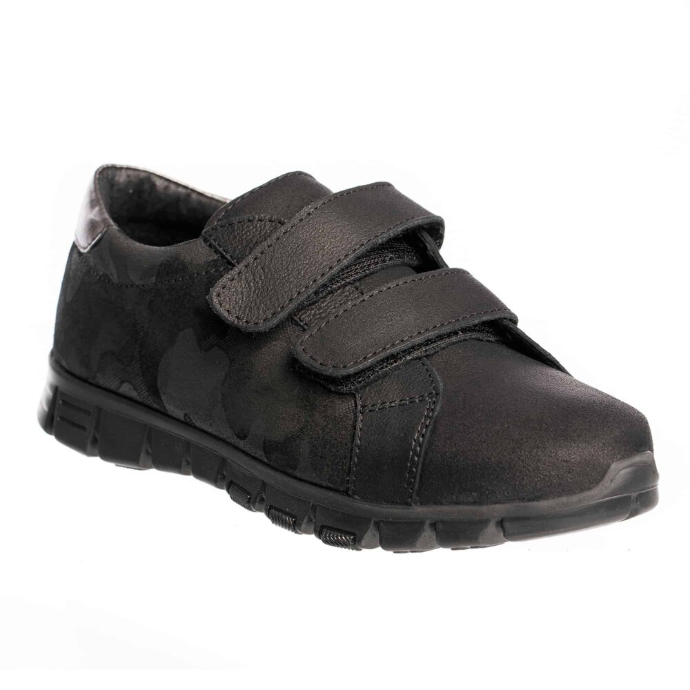 Tenisi din piele camuflaj pentru copii Dream negru