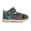 Pantofi decupati din piele cu talonet Pablo02 blu