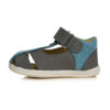 Pantofi decupati din piele cu talonet Pablo02 blu