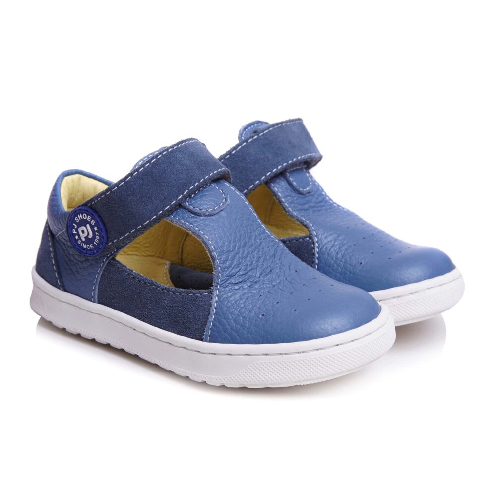 DSC09697.jpg Pantofi decupati din piele cu talonet si talpa flexibila Pablo 01 blu