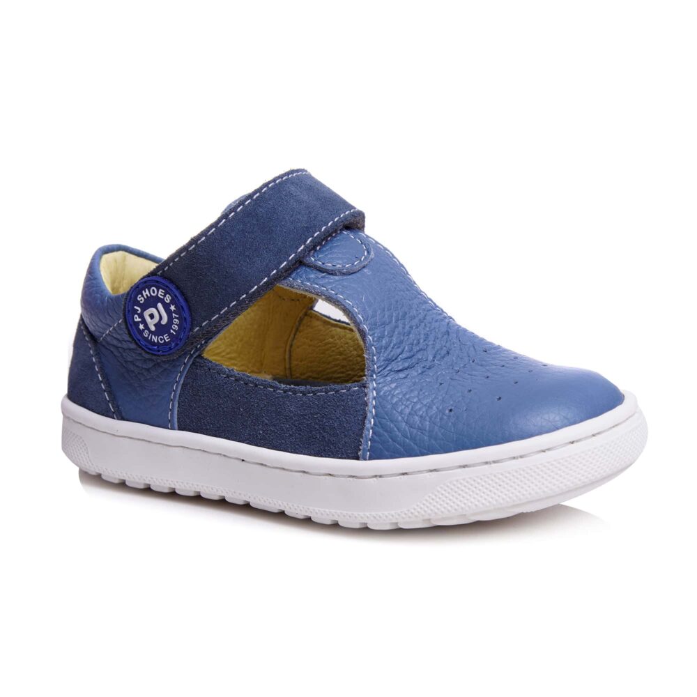 DSC09698.jpg Pantofi decupati din piele cu talonet si talpa flexibila Pablo 01 blu