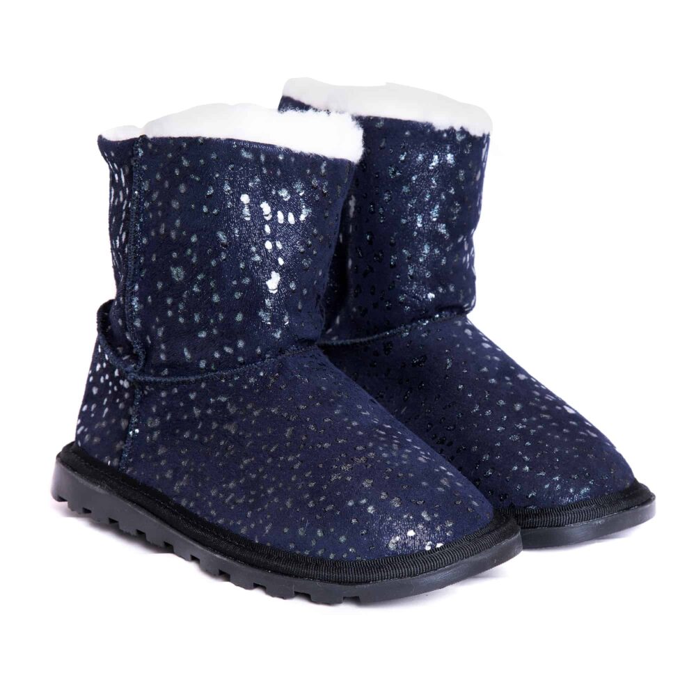 Cizme imblanite din piele Milano 001 bluemarin
