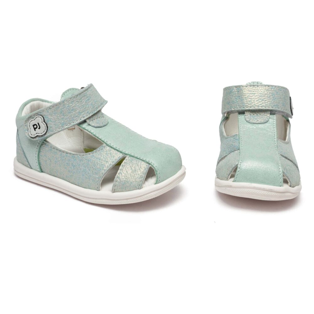 Pantofi decupati din piele cu talonet si talpa flexibila Pablo 02 print