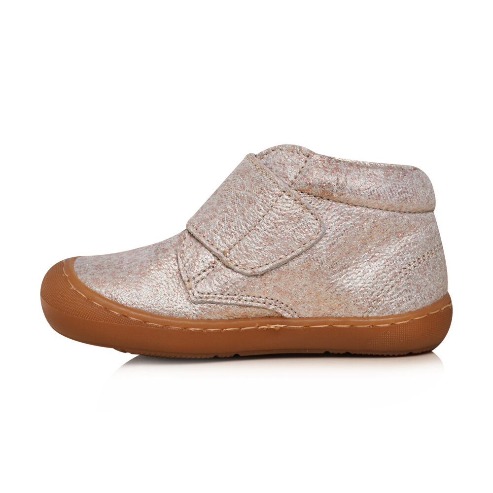 Pantofiori copii din piele cu talpa flexibila si talonet Teddy print