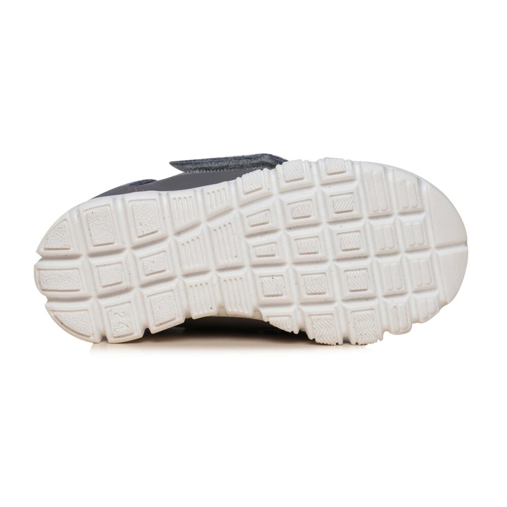 Pantofi copii sport din piele cu talpa flexibila si talonet Tokyo gri