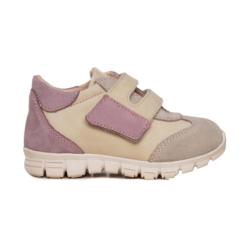 Pantofi copii din piele cu talpa ultra flexibila si talonet Tokyo lila