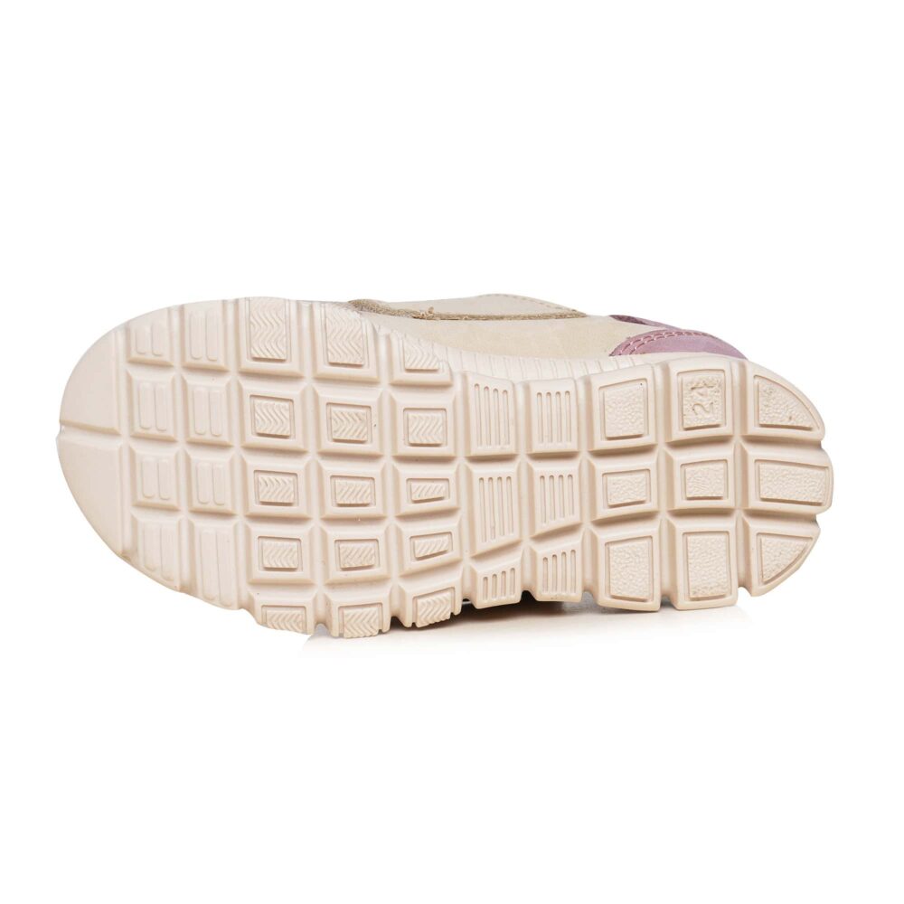 Pantofi copii din piele cu talpa ultra flexibila si talonet Tokyo lila