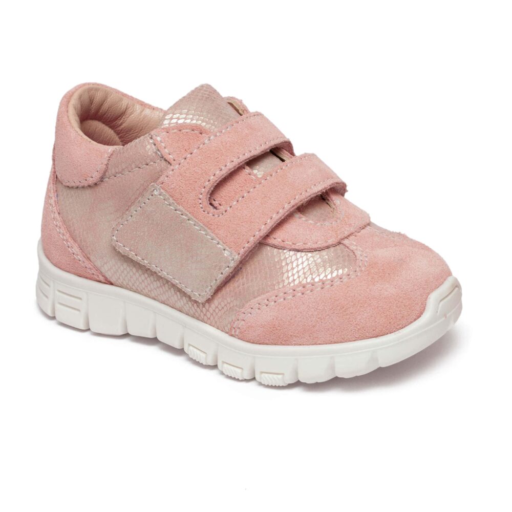 Tokyo-roz-scaled-1.jpg Adidasi copii din piele cu talpa ultra flexibila si talonet Tokyo roz pal