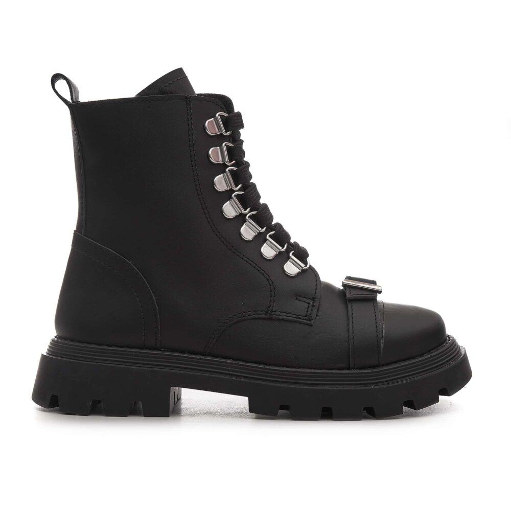 Ghete imblanite din piele cu catarame pentru fete Alice 003