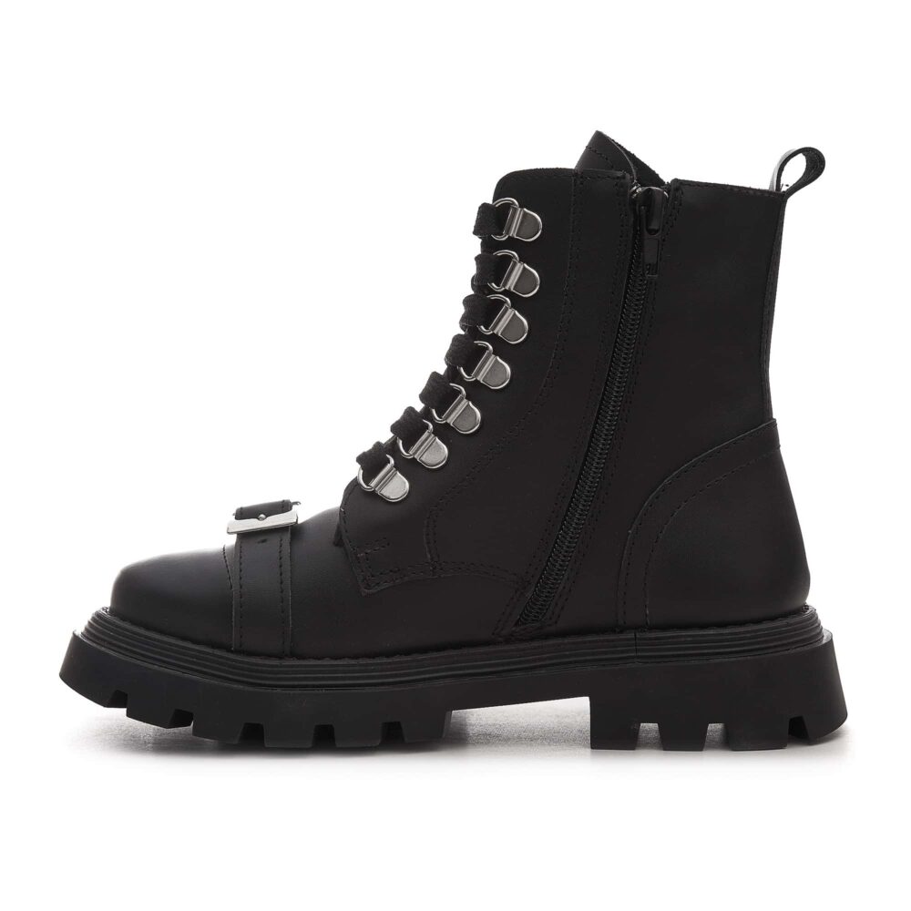 Ghete imblanite din piele cu catarame pentru fete Alice 003