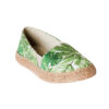 Espadrile pentru copii din textil printat cu talpa acoperita cu iuta Green Leaves