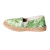 Espadrile pentru copii din textil printat cu talpa acoperita cu iuta Green Leaves