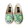 Espadrile pentru copii din textil printat cu talpa acoperita cu iuta Jungle Black
