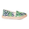 Espadrile pentru copii din textil printat cu talpa acoperita cu iuta Jungle Black