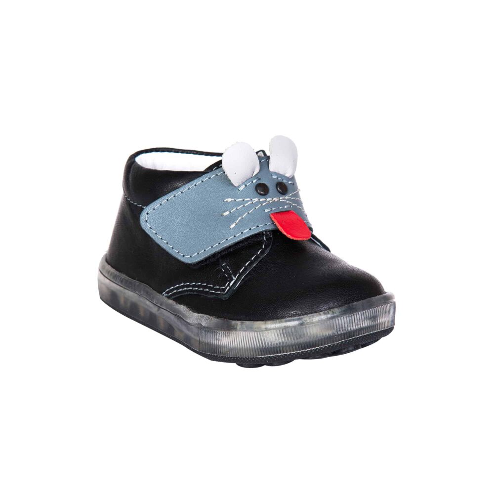 lucky-negru-2.jpg Pantofiori copii din piele cu talpa flexibila si talonet Lucky negru
