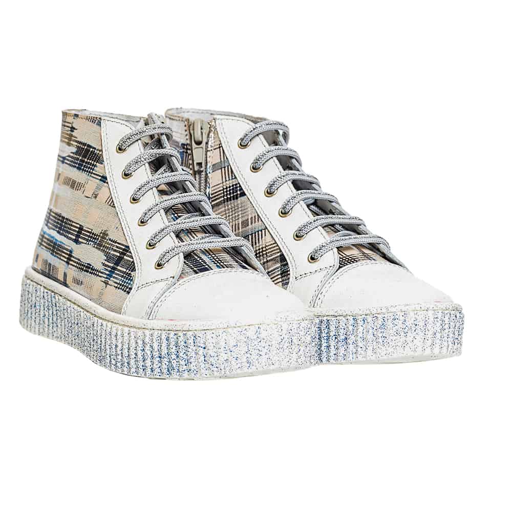 Tenisi din piele pentru copii Rebel Print