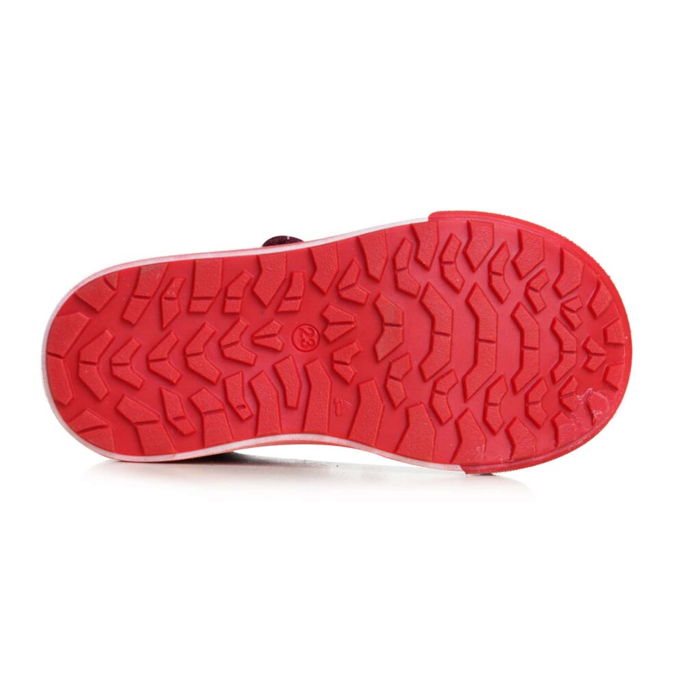 Ghetute din piele pentru fetite cu talonet Seby bordeaux