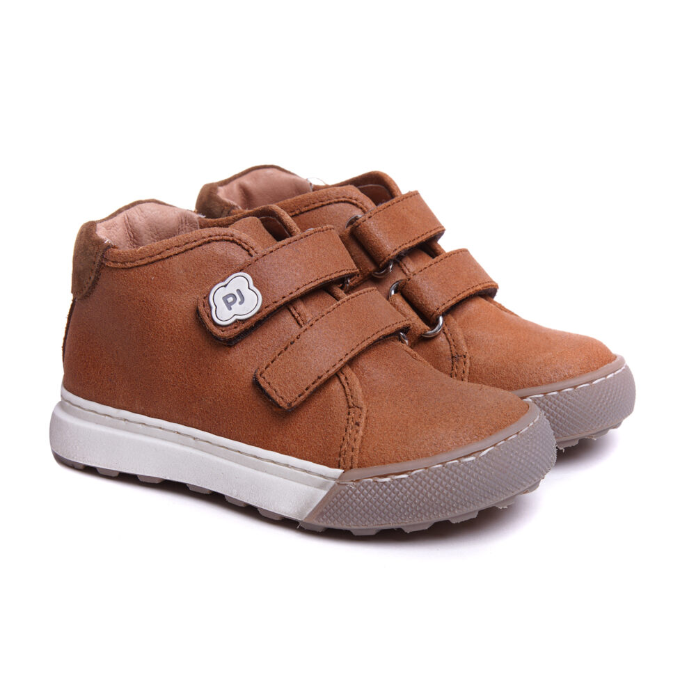 seby-piele-camel-2.jpg Ghetute din piele pentru copii cu talonet Seby maro