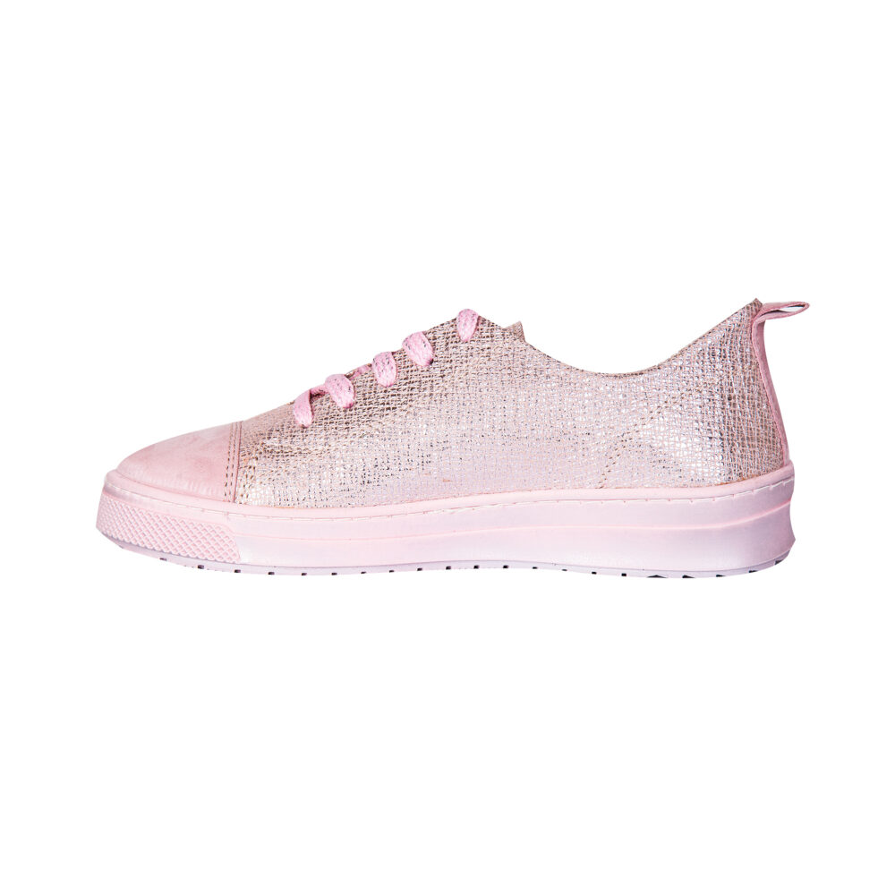 Tenisi din piele pentru fete Tag pink flower